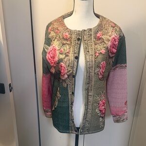 Floral Embroidered look Women's Jacket/Sweater